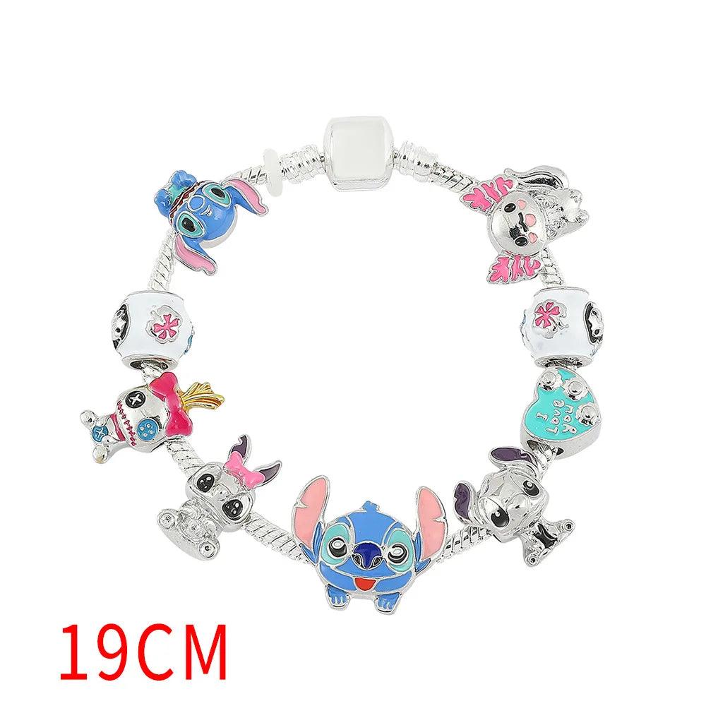 Pulseira de liga metálica com contas fofas, perfeita para fãs de anime - Universo Mix