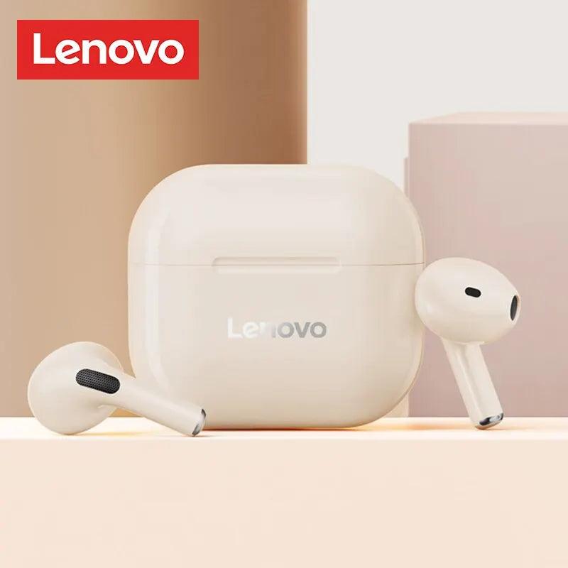 Fones de ouvidos sem fios Lenovo LP40 TWS Bluetooth 5.0, com controle por toque e redução de ruido - Universo Mix