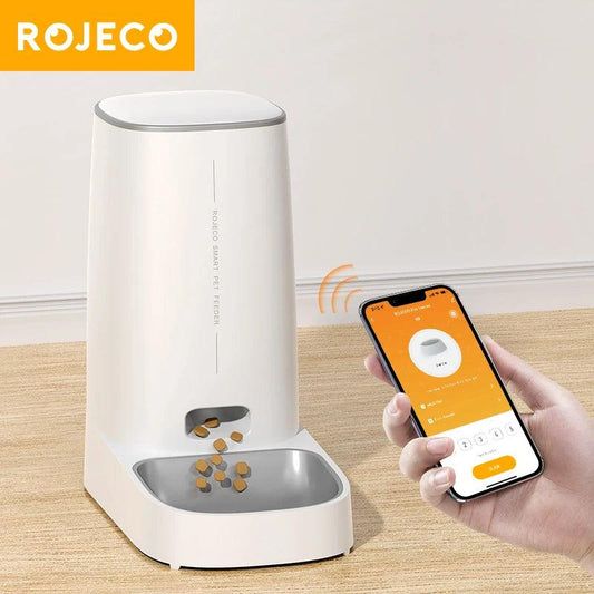 Dispensador automático de ração para gatos com controle remoto e conexão WIFI - Universo Mix