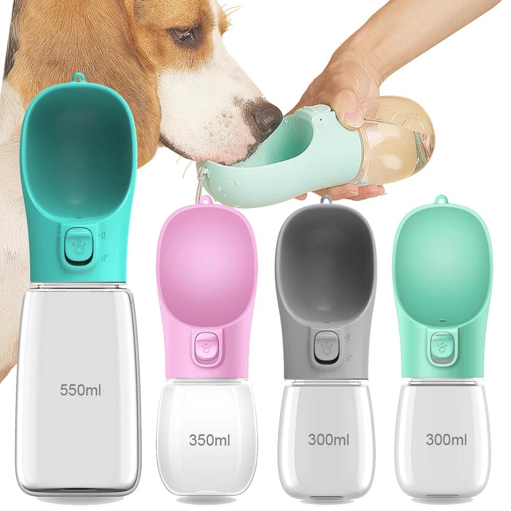 Garrafa de água para Pets, ideal para cães, com design à prova de vazamentos - Universo Mix