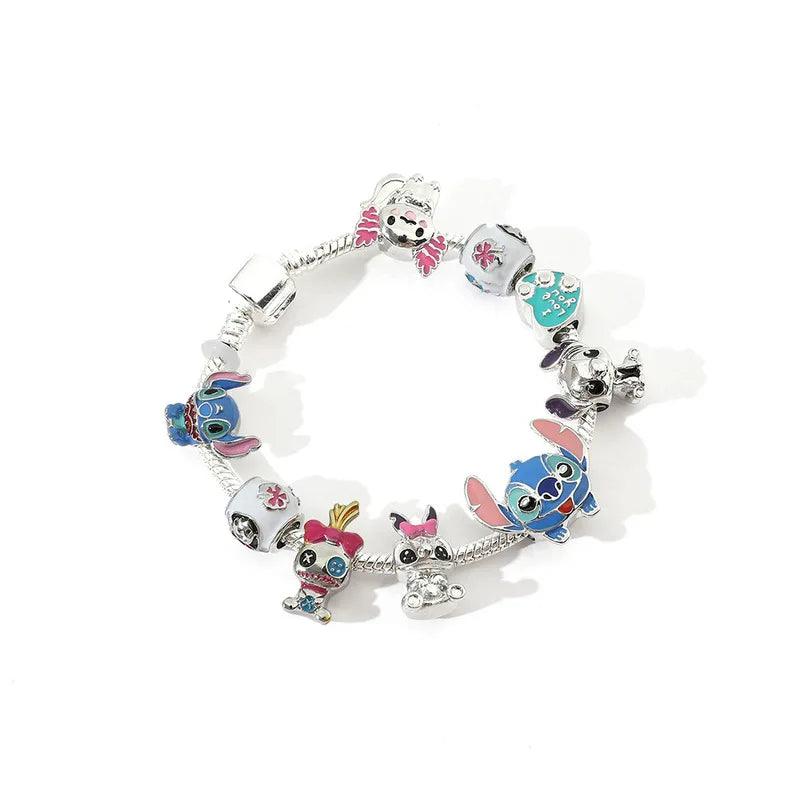 Pulseira de liga metálica com contas fofas, perfeita para fãs de anime - Universo Mix